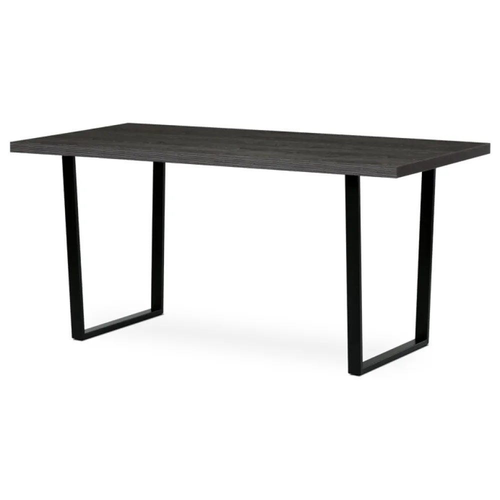 HT-R5216 GREY - Jídelní stůl 160x80cm, melamin, šedý dub, HT-R5216 GREY
