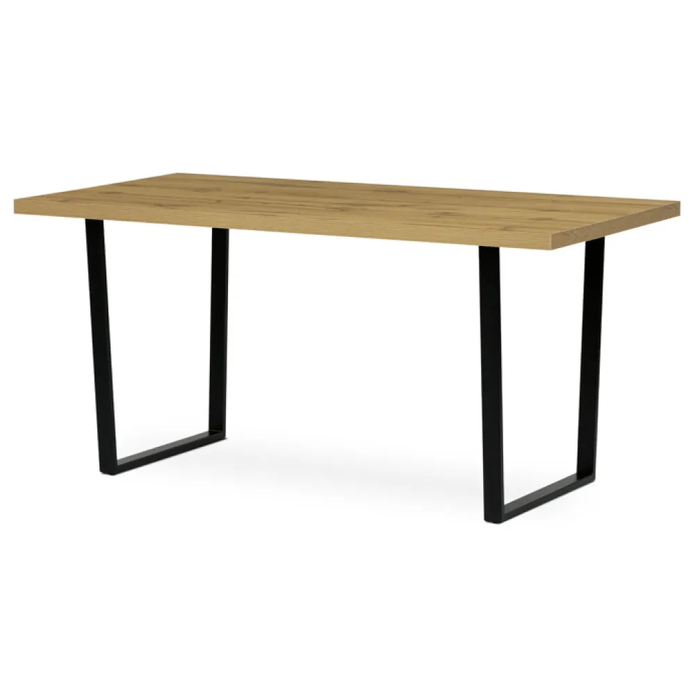 HT-R5216 OAK - Jídelní stůl 160x80cm, melamin, dub, HT-R5216 OAK