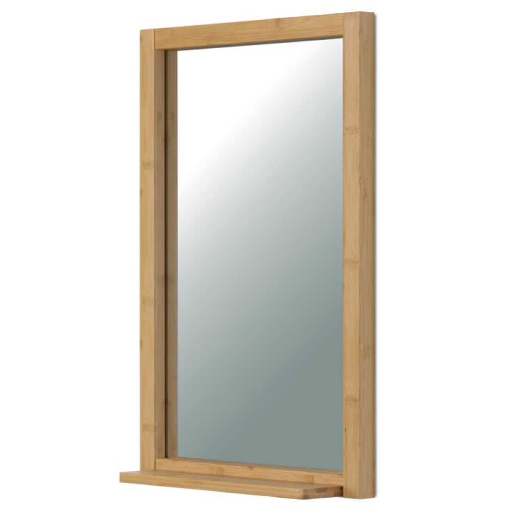 AZR-B043 NAT - Nástěnné zrcadlo, bambus, přírodní, AZR-B043 NAT