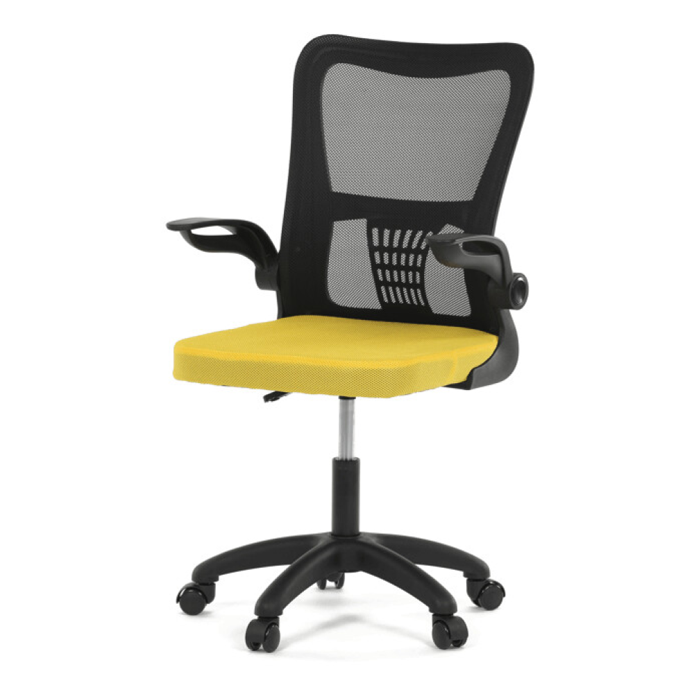 KA-K2006 YEL - Kancelářská židle, houpací mechanismus, žlutá síťovina, KA-K2006 YEL