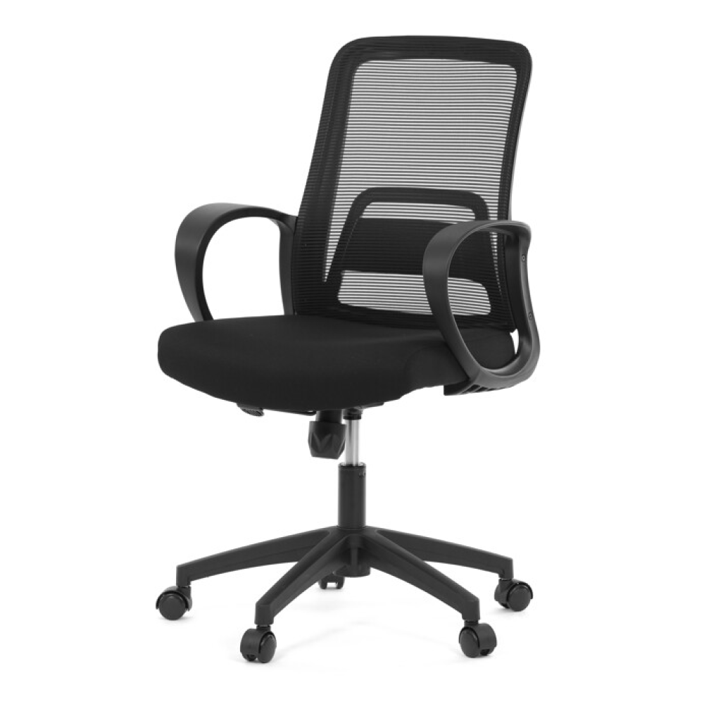 KA-S3015 BK - Kancelářská židle, houpací mechanismus, černá síťovina, KA-S3015 BK