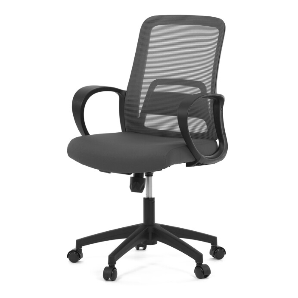 KA-S3015 GREY - Kancelářská židle, houpací mechanismus, šedá síťovina, KA-S3015 GREY