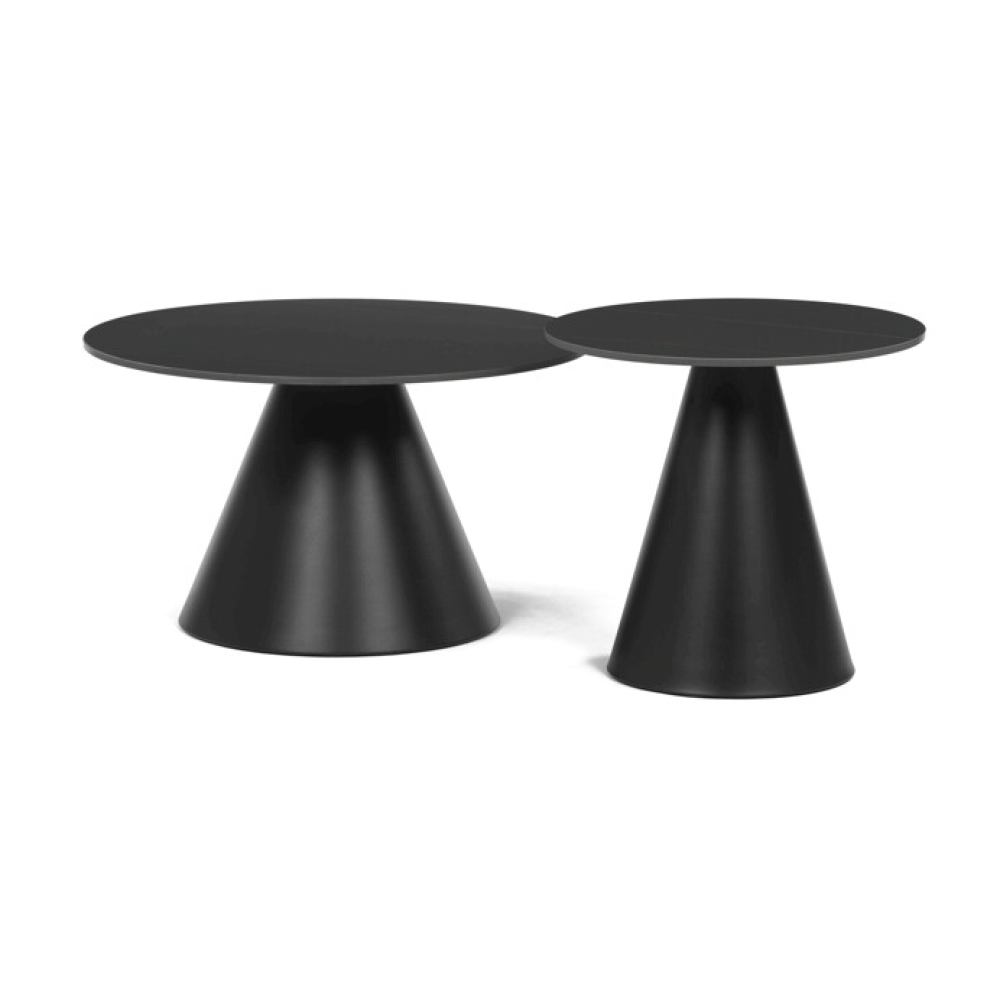 CT-F4118 BK - Konferenční stolek 70x70x41cm, keramika, mramor, CT-F4118 BK