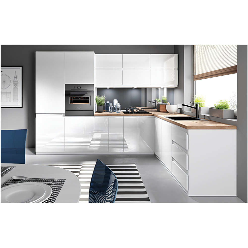 Spodní skříňka, bílá / bílá extra vysoký lesk HG, AURORA D40S4