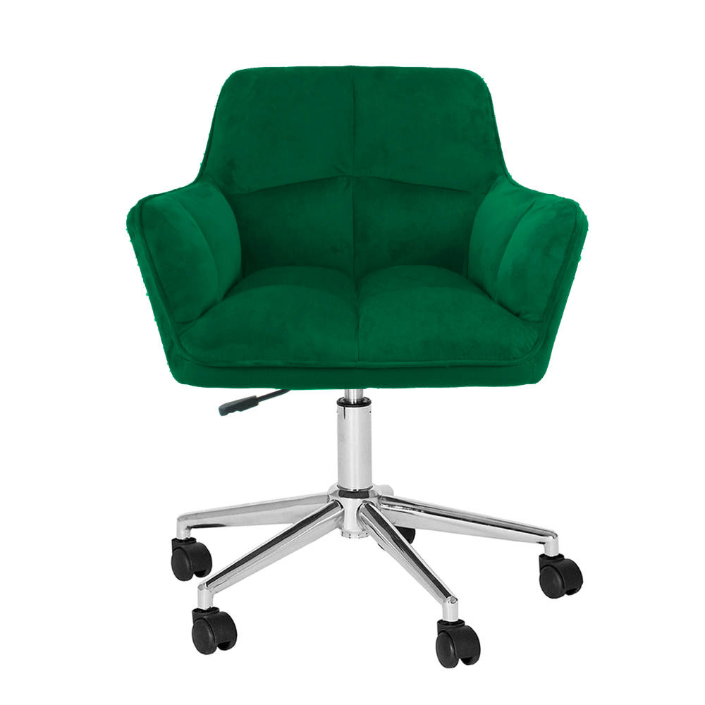 Kancelářské křeslo, smaragdová sametová látka/chrom, HAGRID NEW