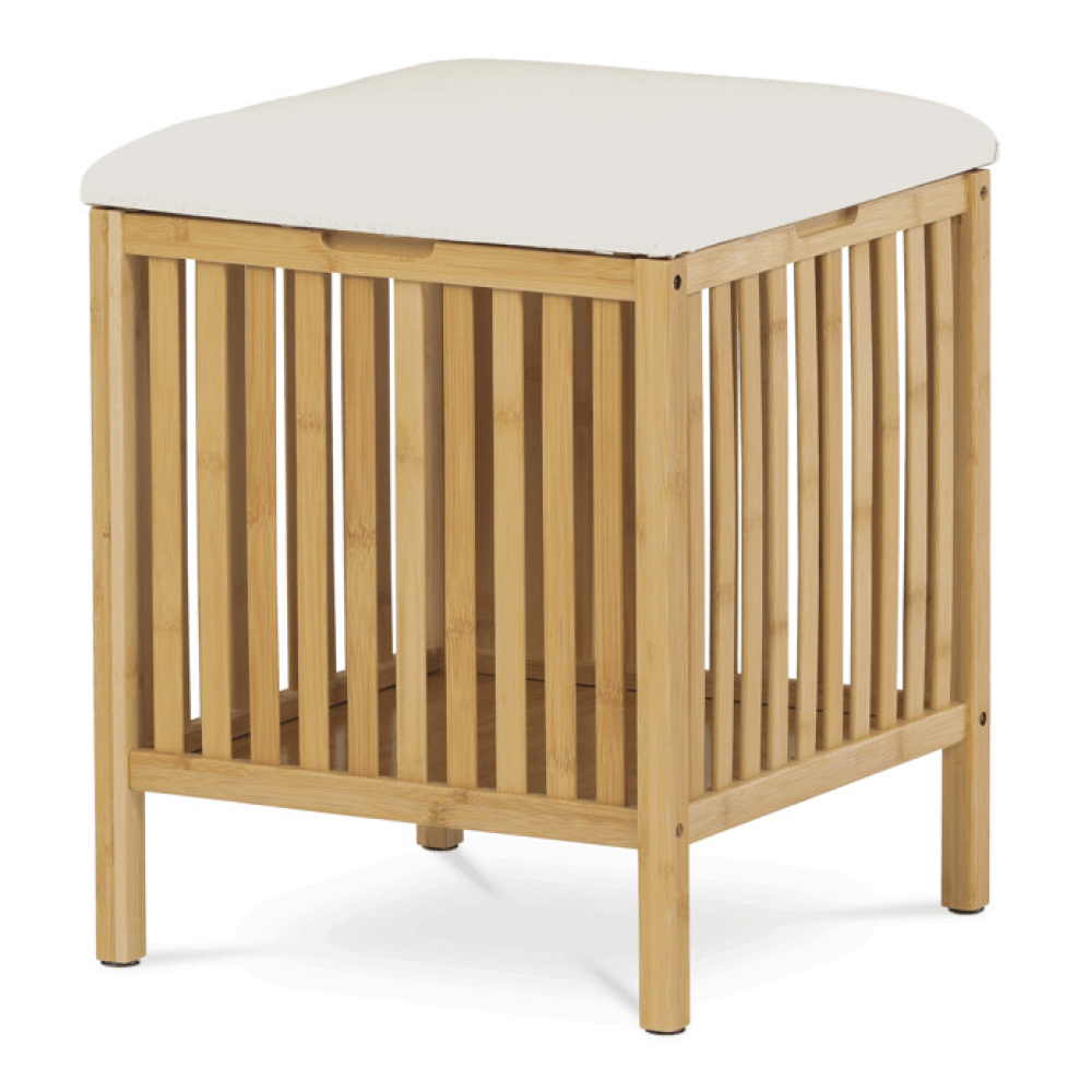 DR-B066 NAT - Taburet s úložným prostorem, bambus, přírodní, DR-B066 NAT