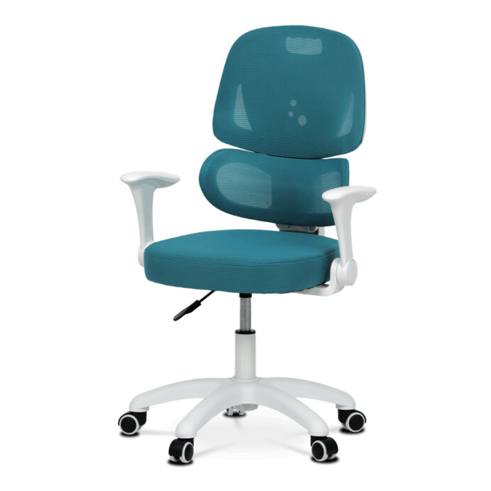 KA-K1063 BLUE - Dětská židle, výškově nastavitelná, modrá síťovina, KA-K1063 BLUE