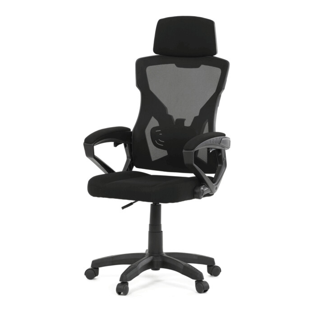 KA-R223 BK - Kancelářská židle, výškově nastavitelná, černá látka, KA-R223 BK