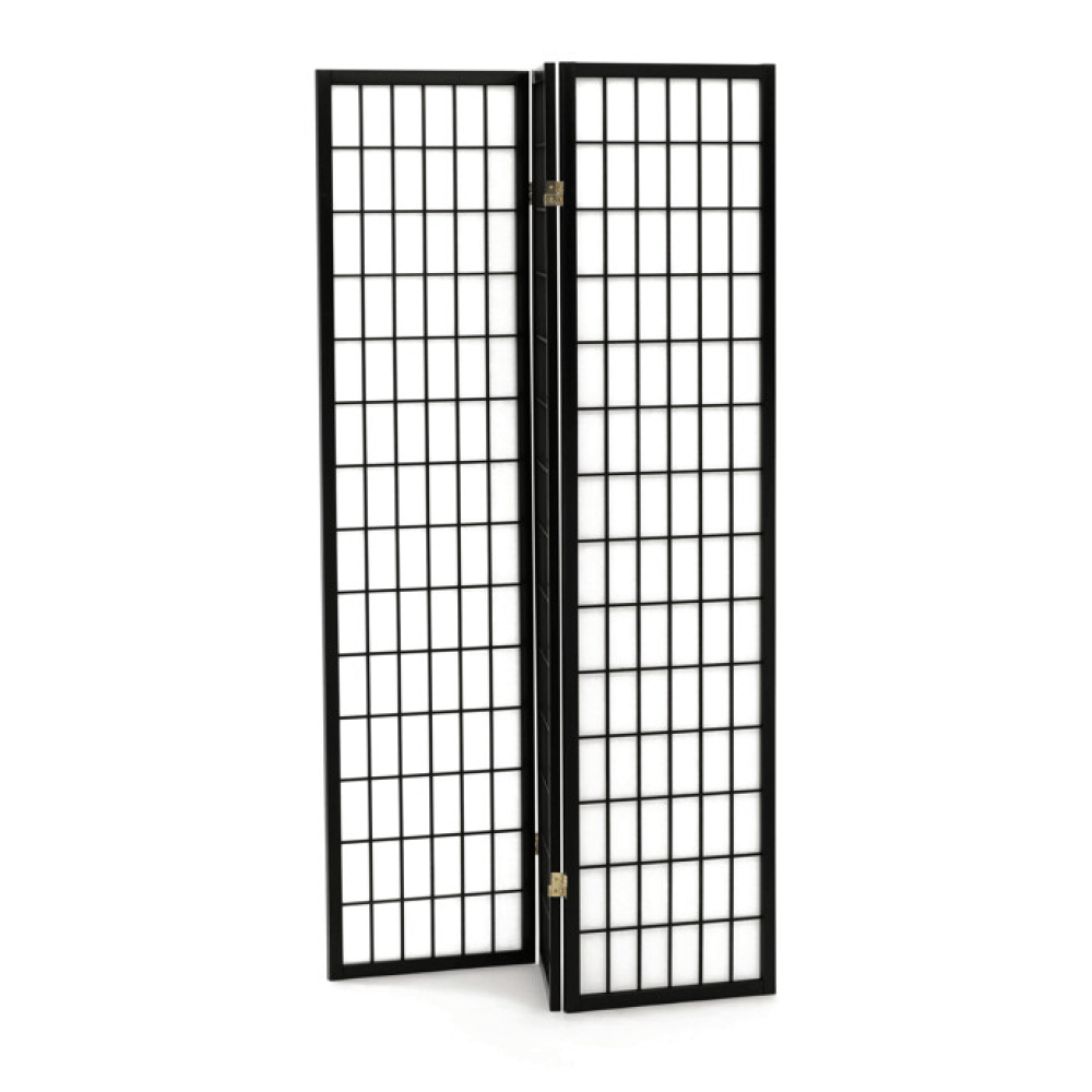 EF-E803 BK - Paraván, masiv, černá, EF-E803 BK