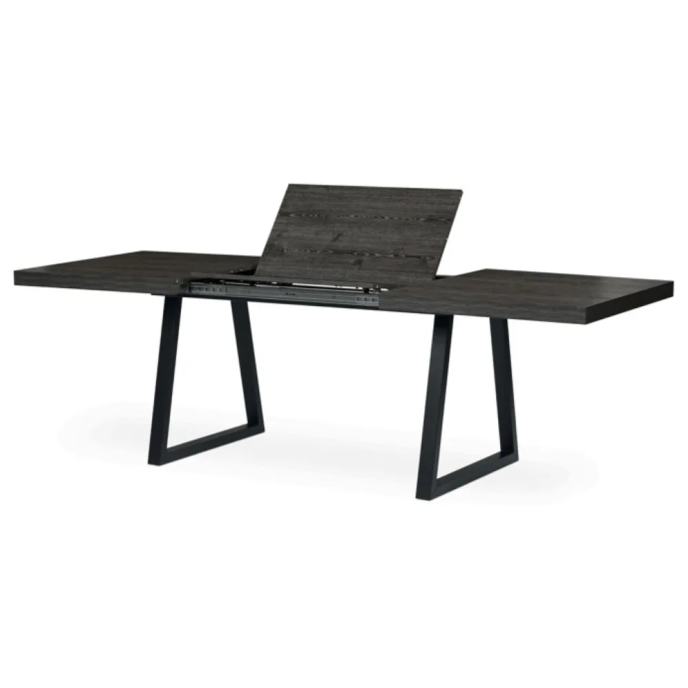 HT-R5624 GREY - Jídelní stůl rozkládací 160-240x90 cm, melamin, šedý dub, HT-R5624 GREY