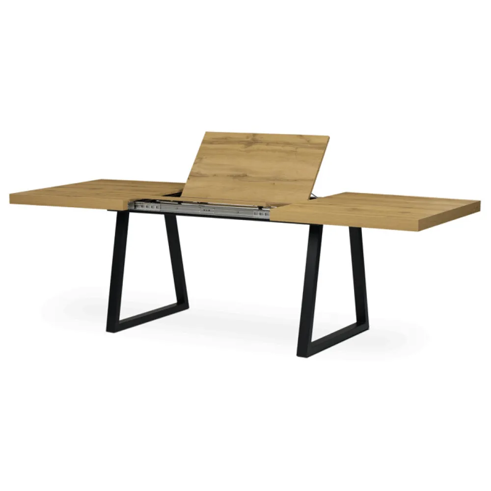 HT-R5624 OAK - Jídelní stůl rozkládací 160-240x90 cm, melamin, dub, HT-R5624 OAK