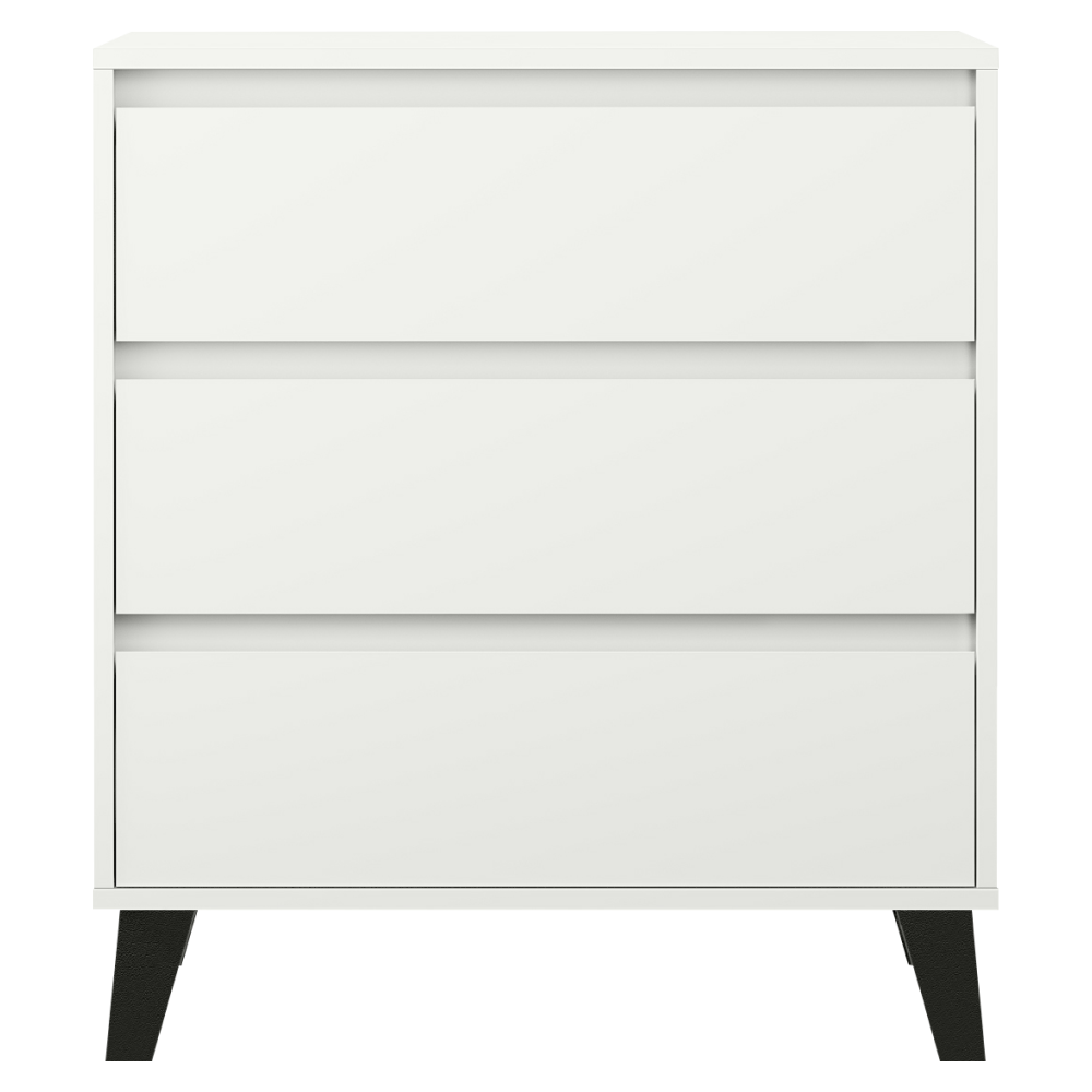 Komoda, bílá, BOGAN NEW 3S70