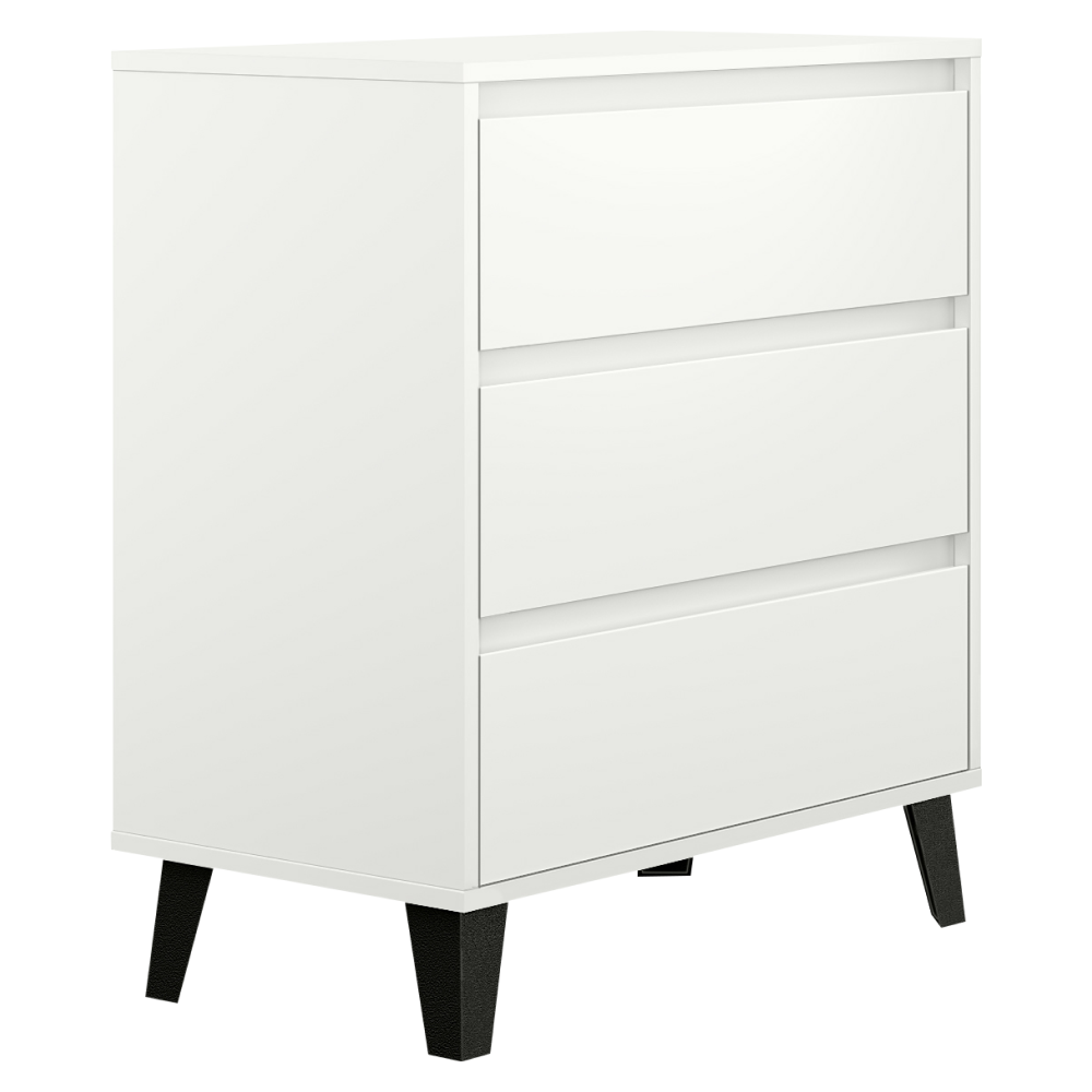 Komoda, bílá, BOGAN NEW 3S70