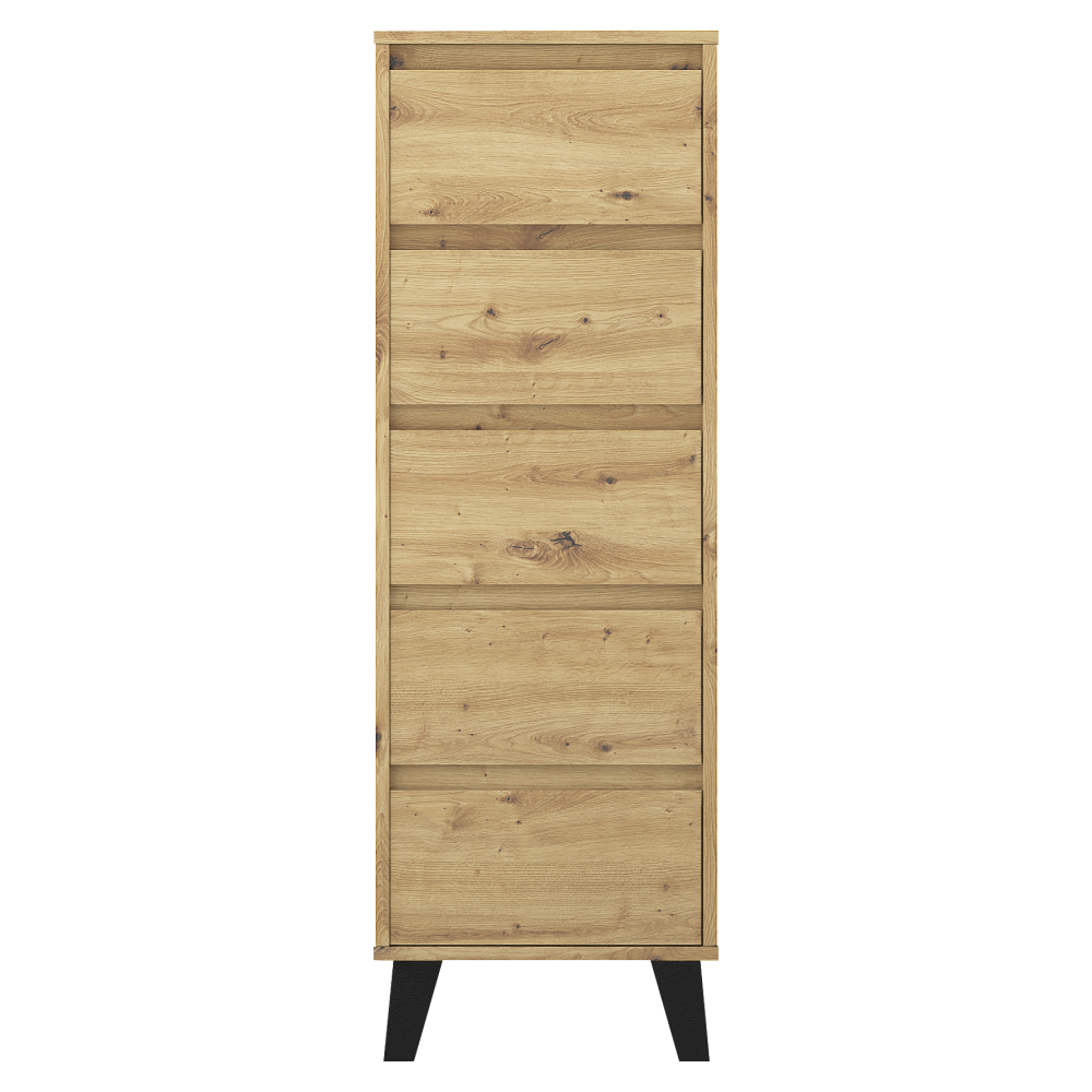 Komoda, dub artisan, BOGAN NEW 5S40