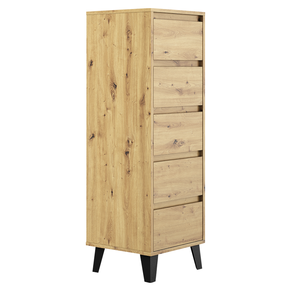 Komoda, dub artisan, BOGAN NEW 5S40