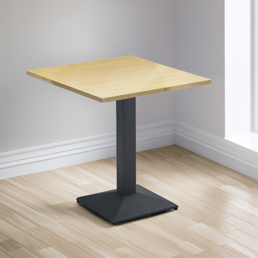 Jídelní bistro stůl, dub sonoma/černá, 70x70 cm, RINALDO TYP 1