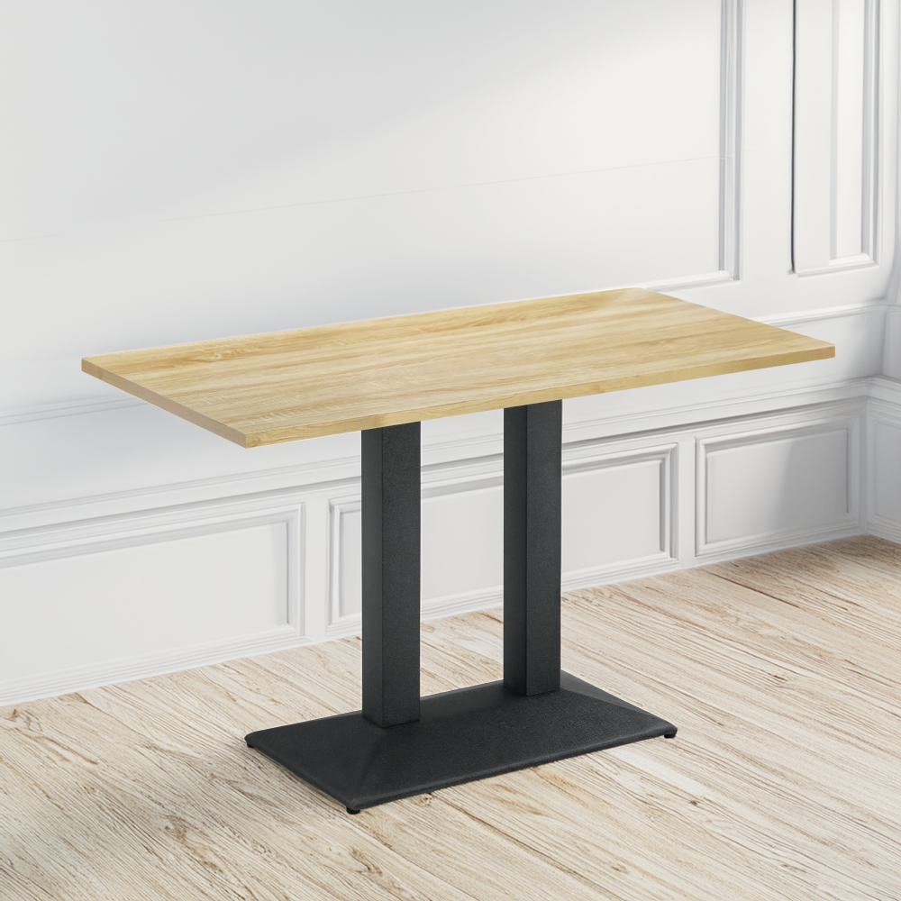 Jídelní bistro stůl, dub sonoma/černá, 120x60 cm, RINALDO TYP 2