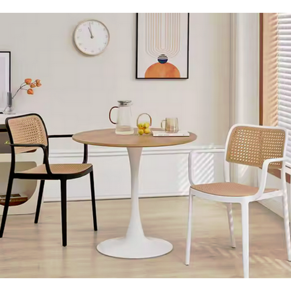 Stohovatelná židle, černá/béžová, RAVID NEW TYP 2