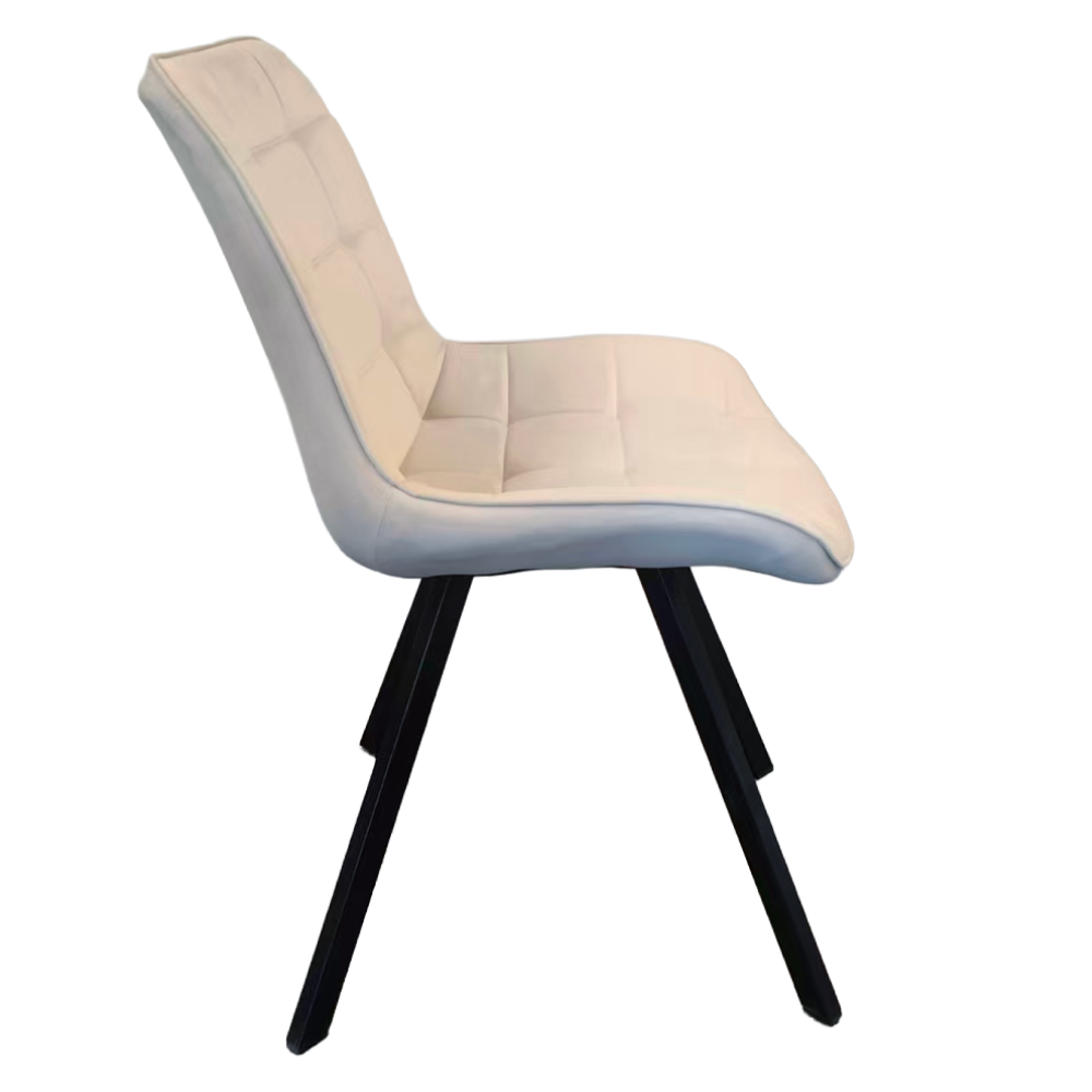 Jídelní židle, béžová Velvet látka/ černá, SAMIRA