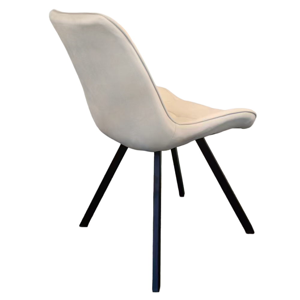 Jídelní židle, béžová Velvet látka/ černá, SAMIRA