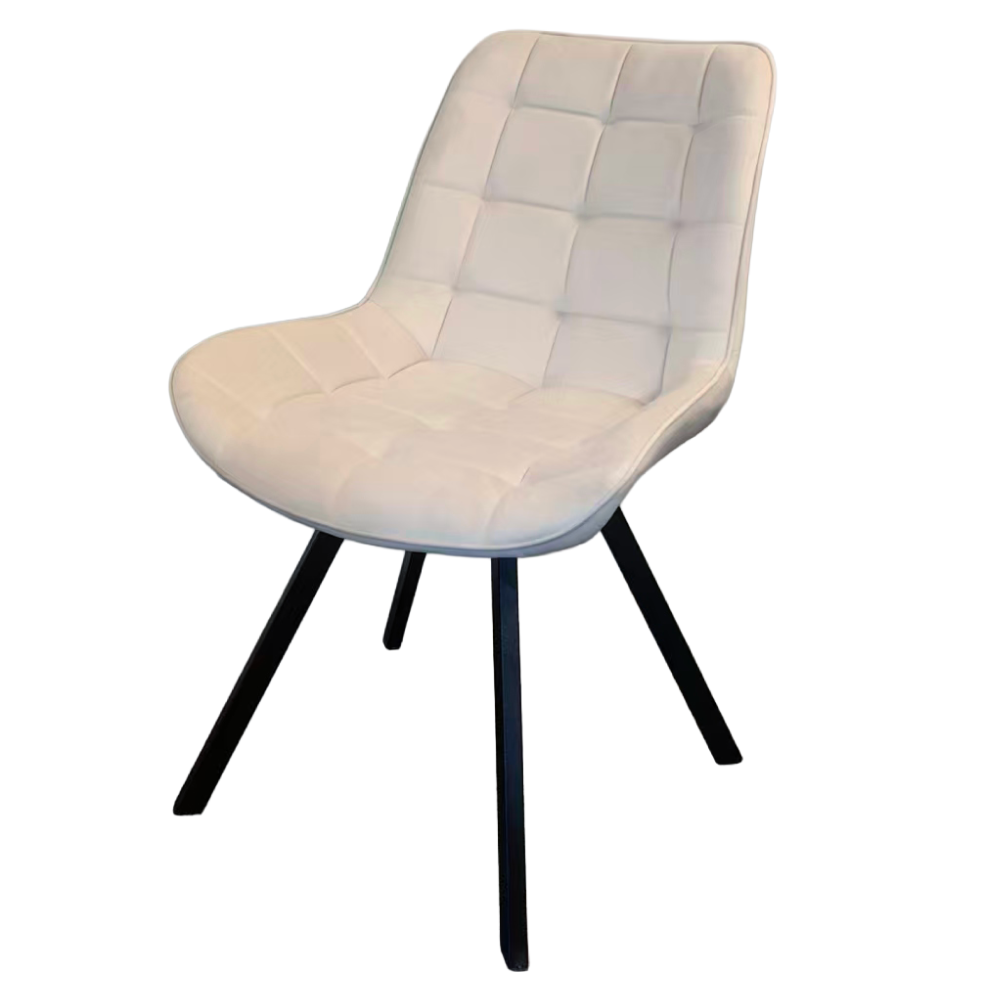 Jídelní židle, béžová Velvet látka/ černá, SAMIRA