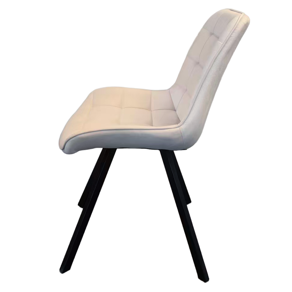 Jídelní židle, béžová Velvet látka/ černá, SAMIRA