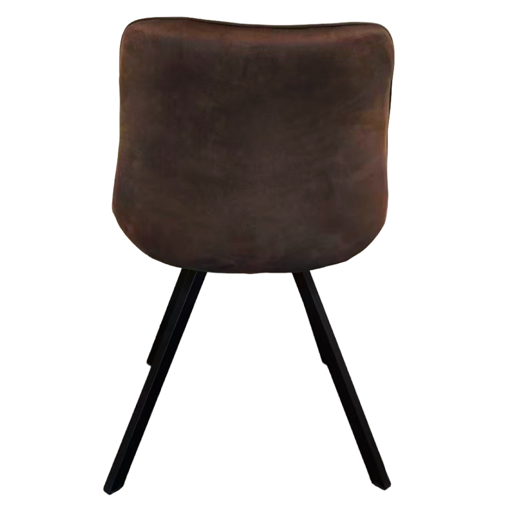 Jídelní židle, tmavě hnědá Velvet látka/ černá, SAMIRA