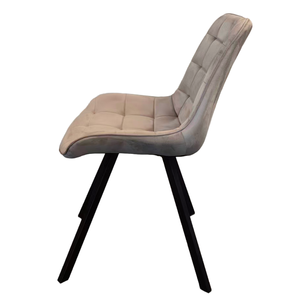 Jídelní židle, šedohnědá Taupe Velvet látka/černá, SAMIRA