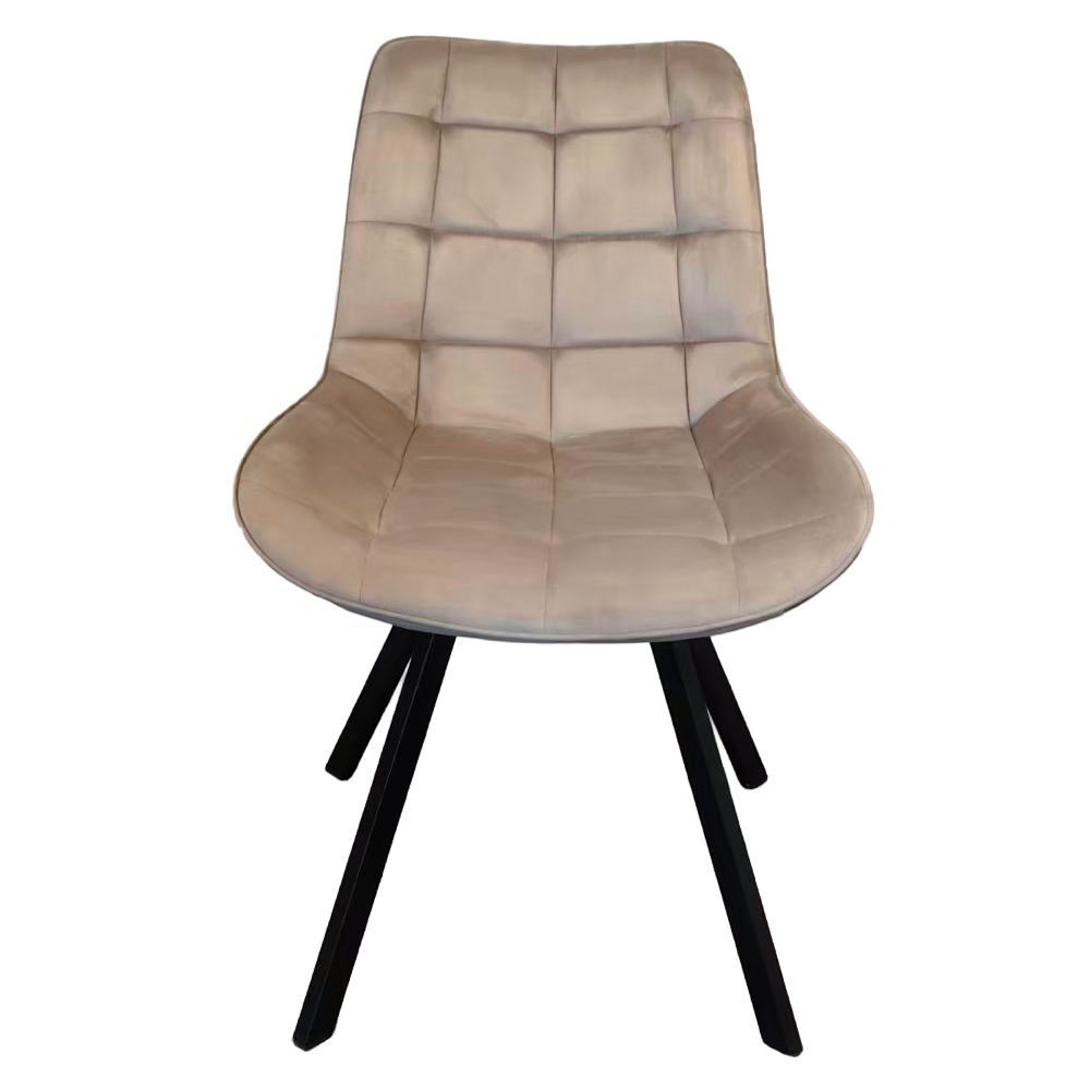 Jídelní židle, šedohnědá Taupe Velvet látka/černá, SAMIRA