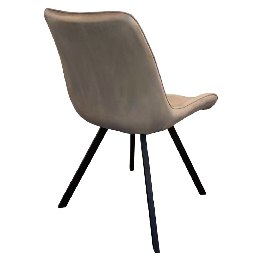 Jídelní židle, šedohnědá Taupe Velvet látka/černá, SAMIRA