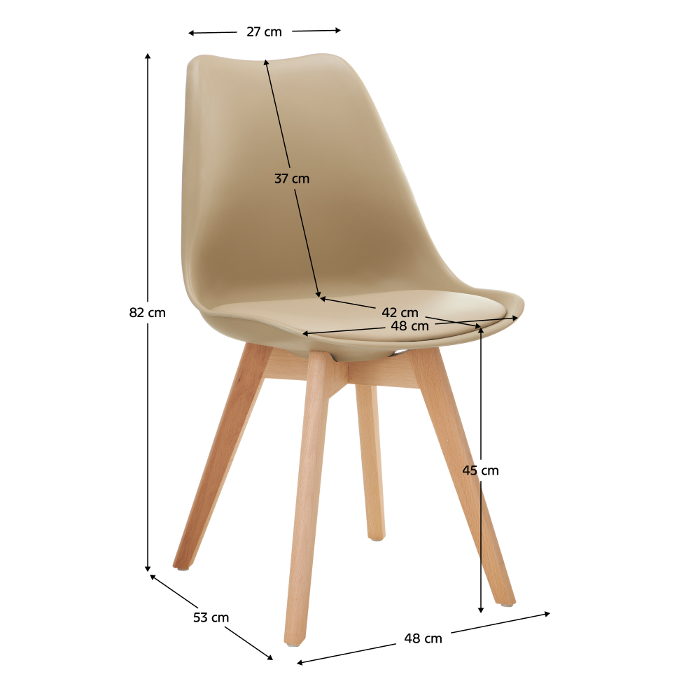 Židle, capuccino/buk, BALI 3 NEW