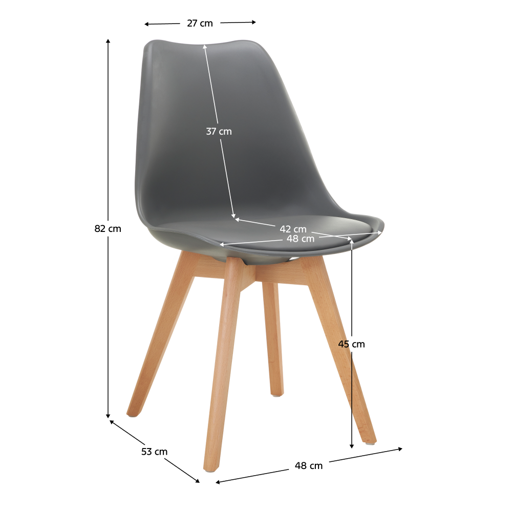 Židle, šedá/buk, BALI 3 NEW