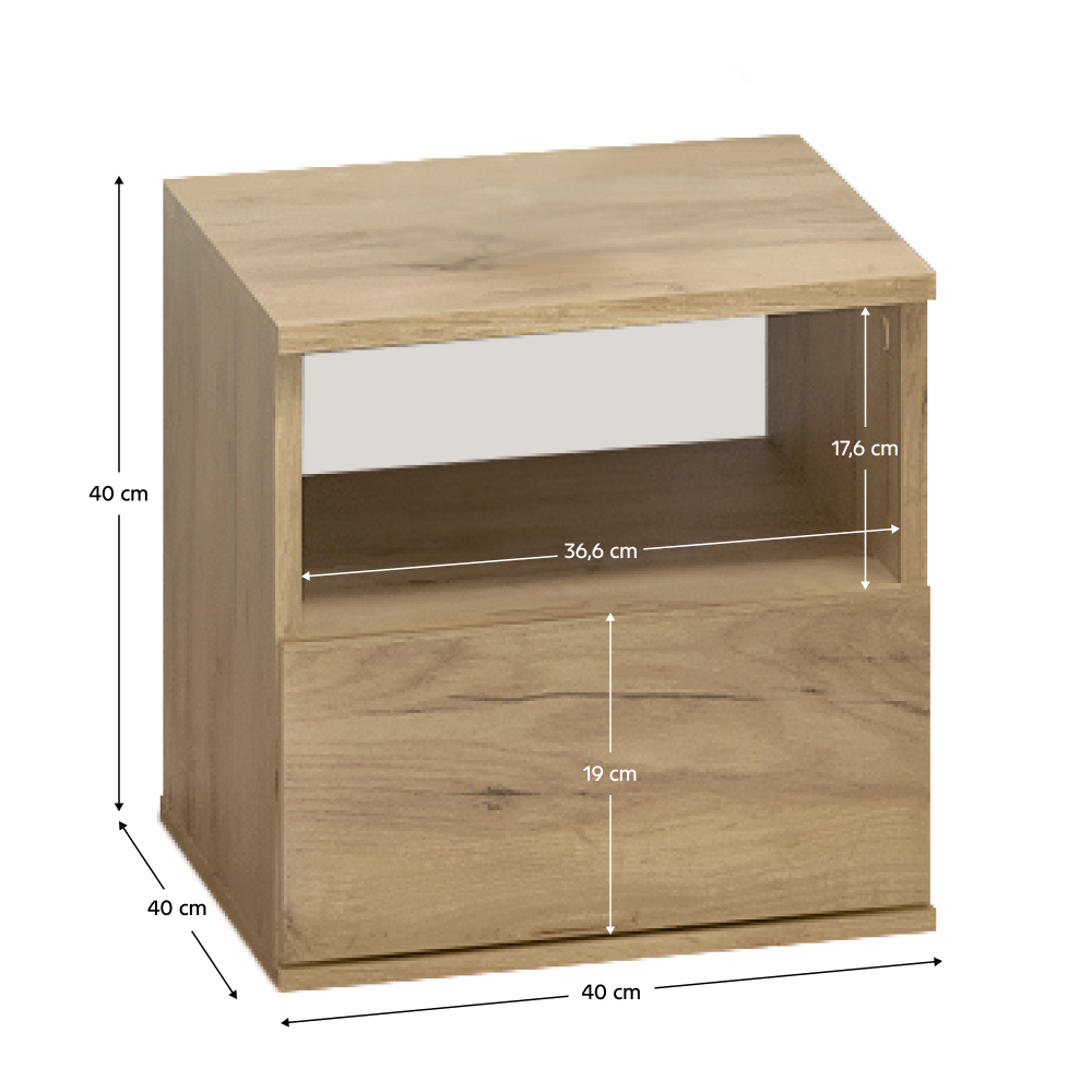 Noční stolek, dub artisan, DOLI