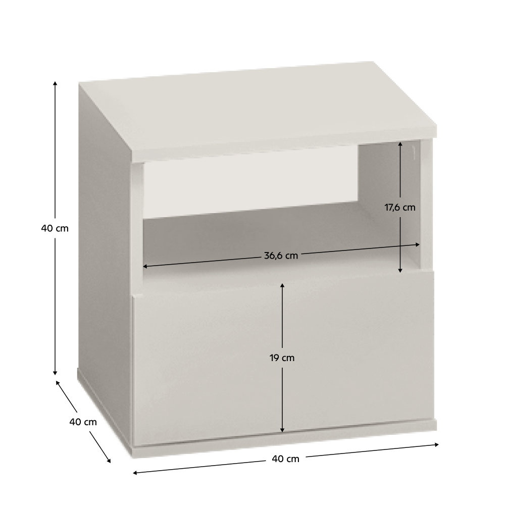 Noční stolek, kašmír, DOLI
