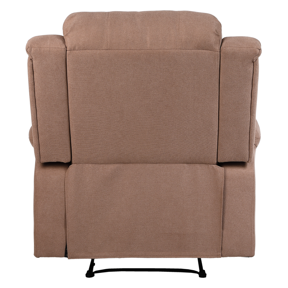 Relaxační polohovací křeslo, hnědá látka, ASKOY NEW