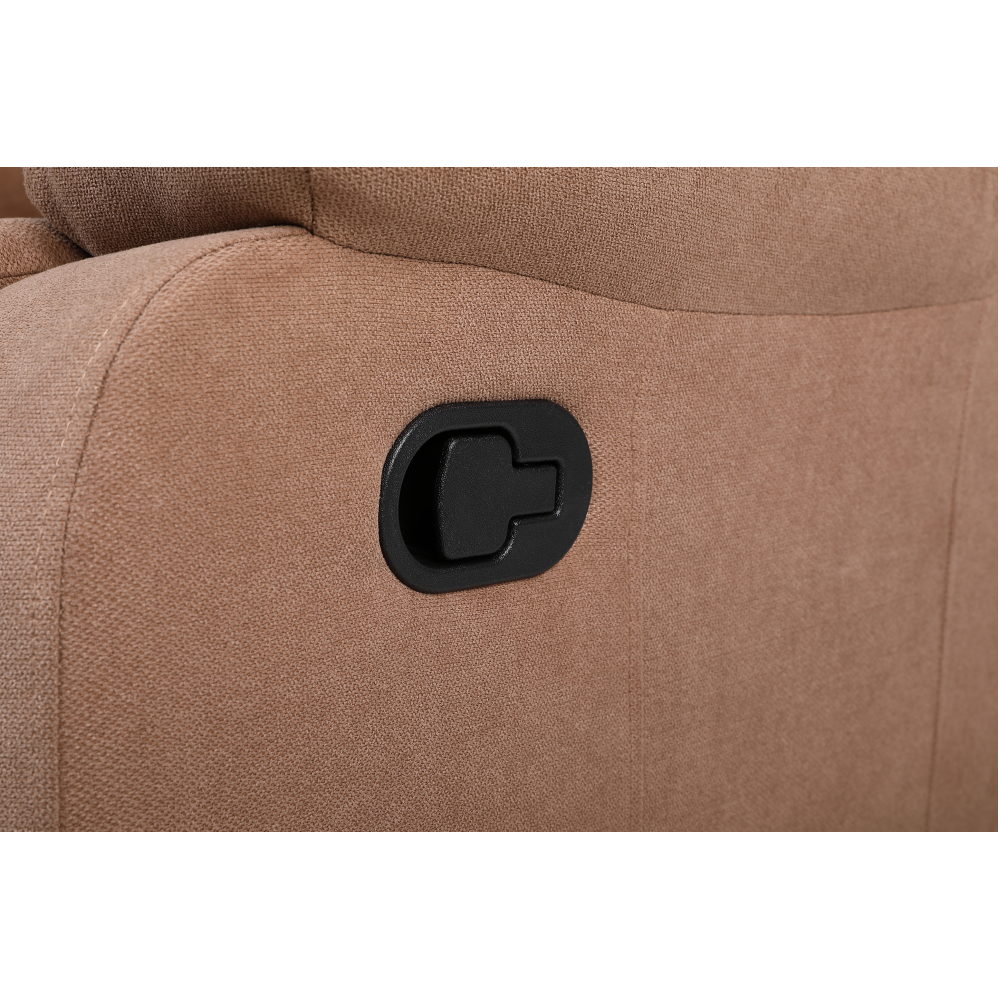 Relaxační polohovací křeslo, hnědá látka, ASKOY NEW