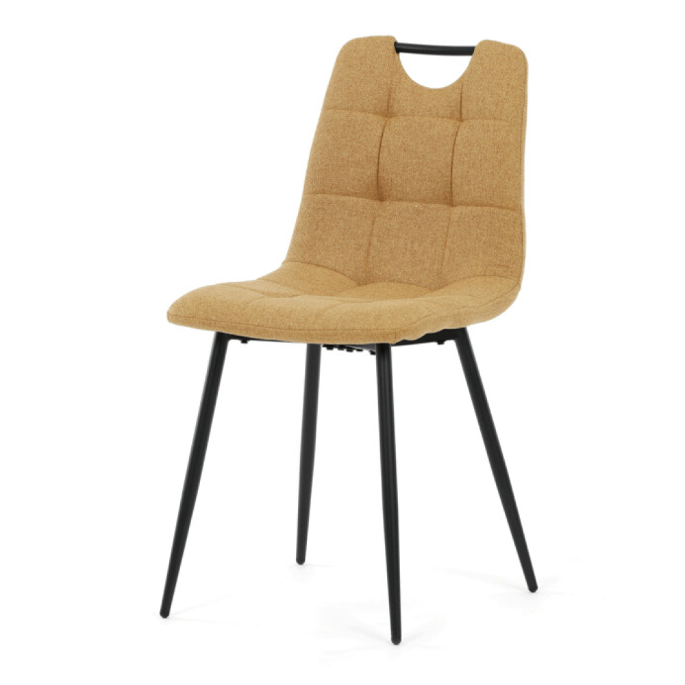 DCL-V2017 YEL2 - Jídelní židle, žlutá, látka, DCL-V2017 YEL2