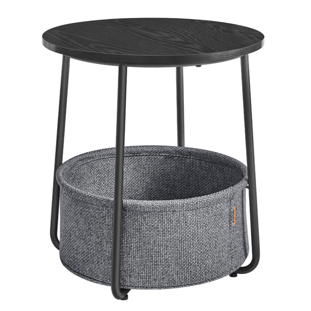 AKF-E1023 BK - Odkládací stolek 45x45x50cm, mdf, černá, AKF-E1023 BK