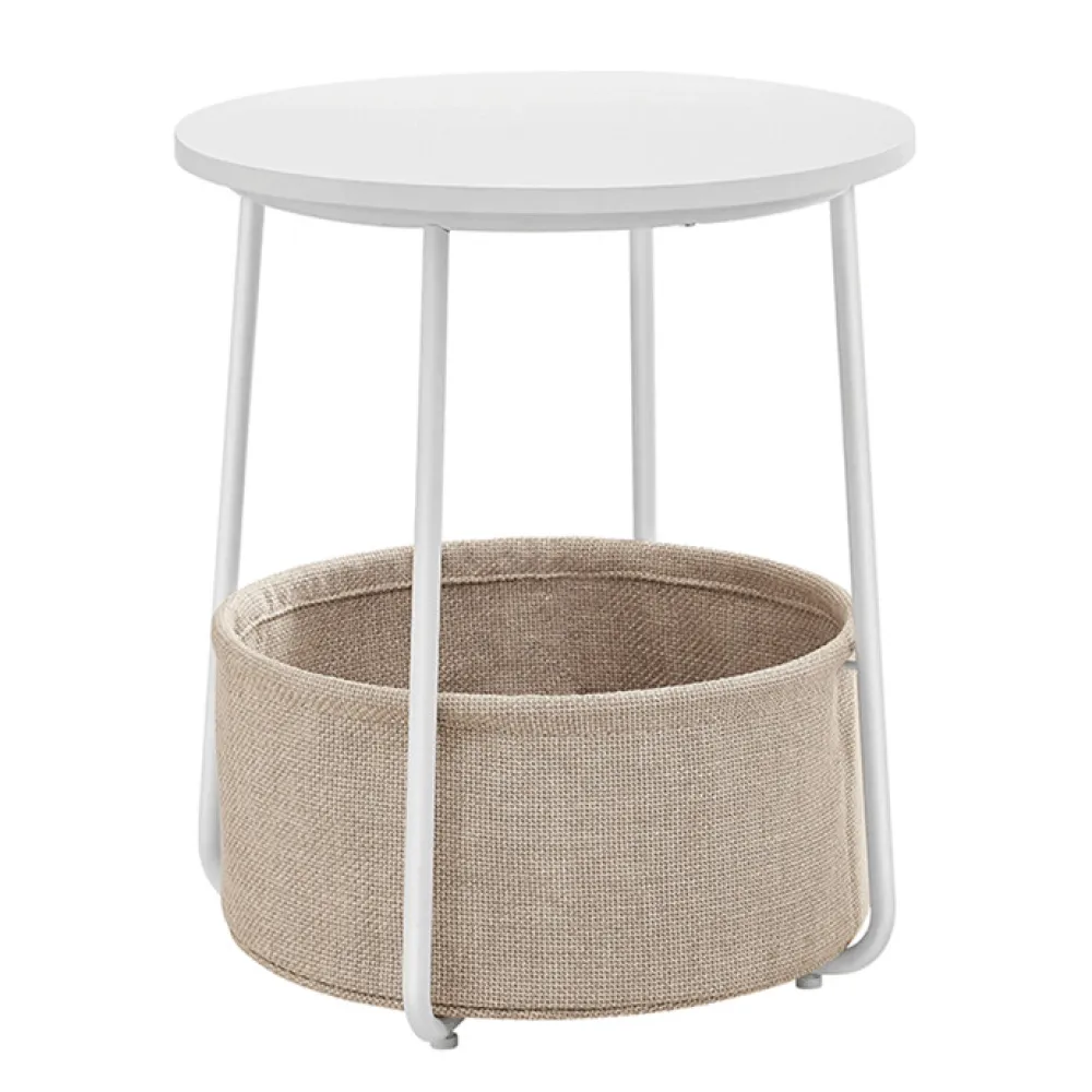 AKF-E1023 WT - Odkládací stolek 45x45x50cm, mdf, bílá, AKF-E1023 WT