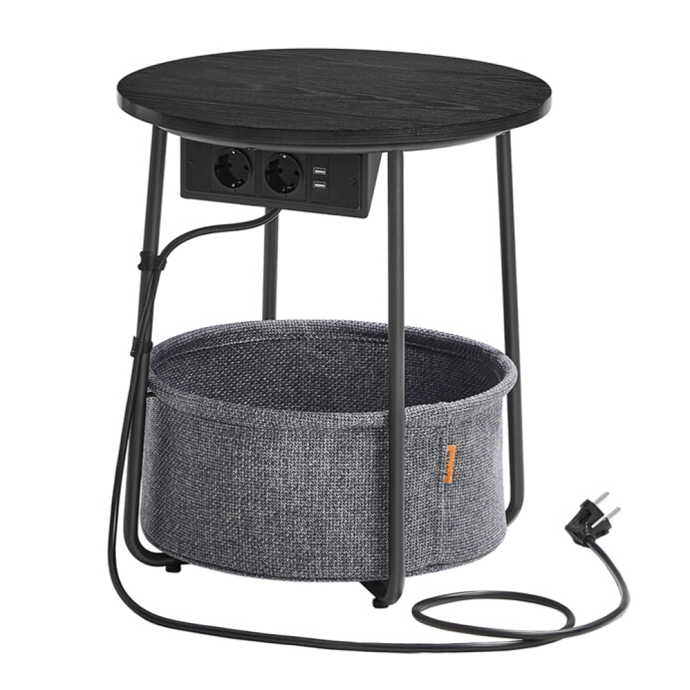 AKF-E1028 BK - Odkládací stolek 45x45x50cm, mdf, černá, AKF-E1028 BK