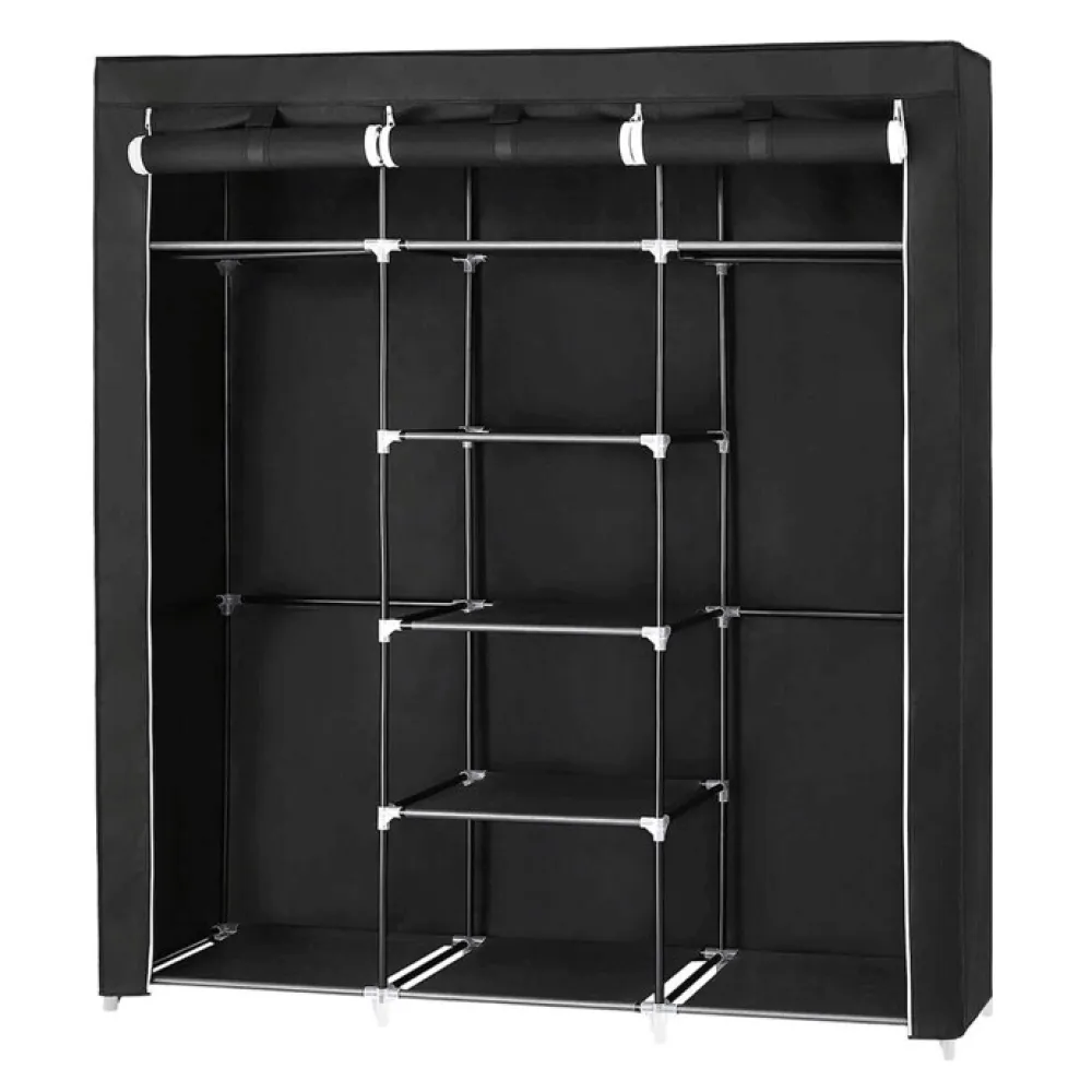 AST-E1012 BK - Věšák 150x45x175cm, kov, černá, AST-E1012 BK