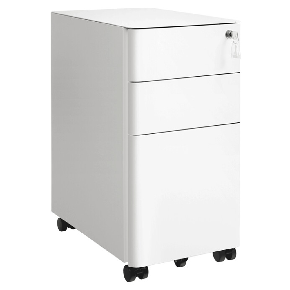 AUK-E1130 WT - Kancelářský kontejner 30x46x59cm, kov, bílá, AUK-E1130 WT