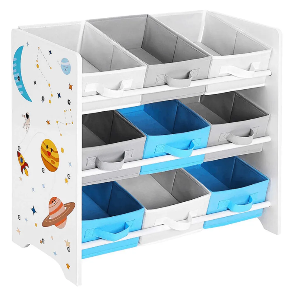 AUR-E1033 WT - Regál na hračky, mdf, vícebarevná, AUR-E1033 WT