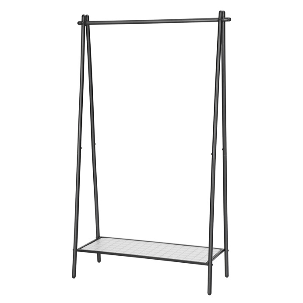 AUV-E1023 BK - Stojanový věšák, kov, černá, AUV-E1023 BK