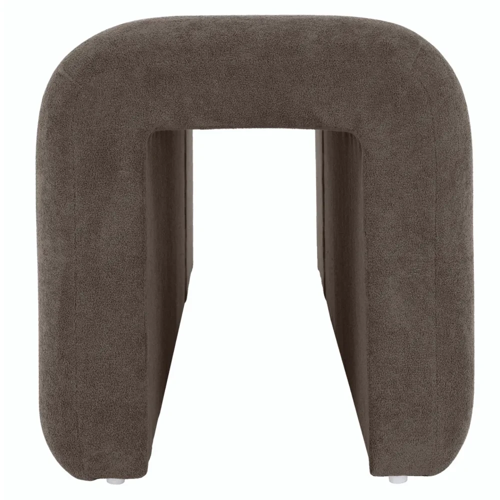 Designová lavice, hnědá látka, SUNDO