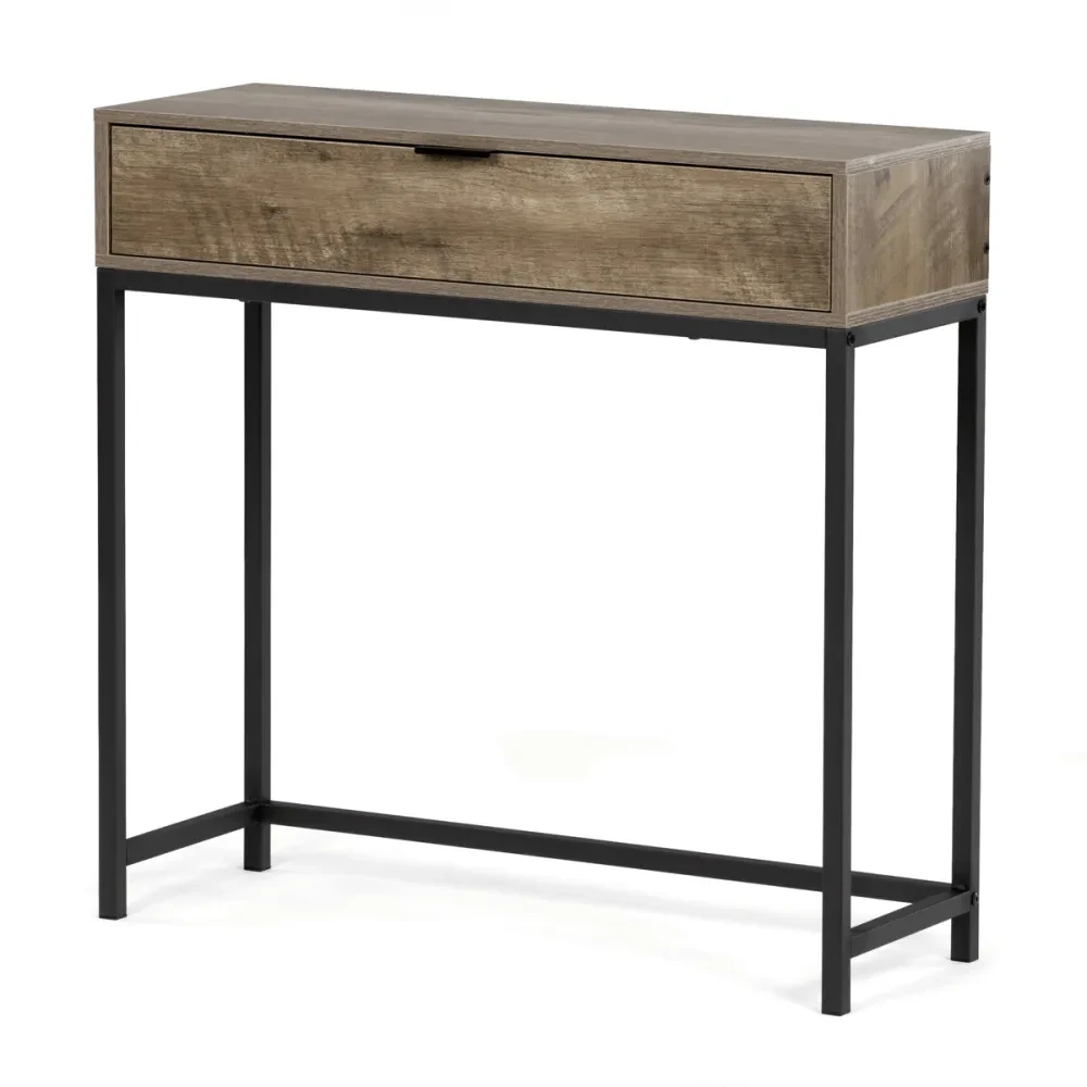 CT-G1077 GREY - Odkládací stolek 80x28x77cm, mdf, šedý dub, CT-G1077 GREY