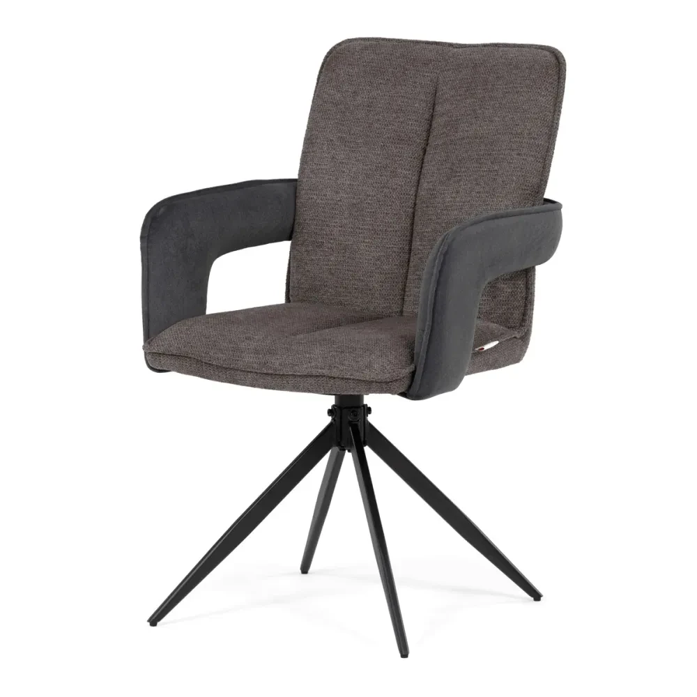 DCH-F1146 GREY2 - Jídelní židle otočná 180°, šedá, látka, DCH-F1146 GREY2