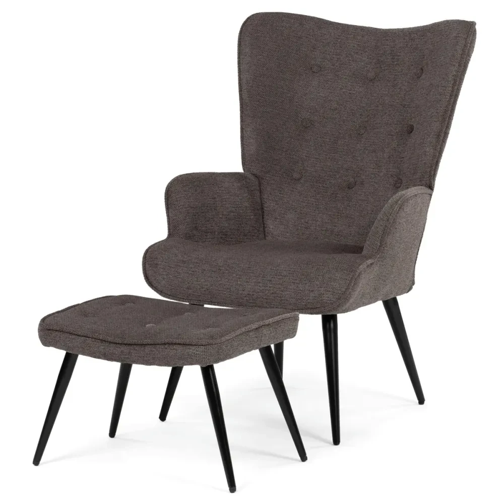 AK-303B GREY2 - Relaxační křeslo, šedá, látka, AK-303B GREY2