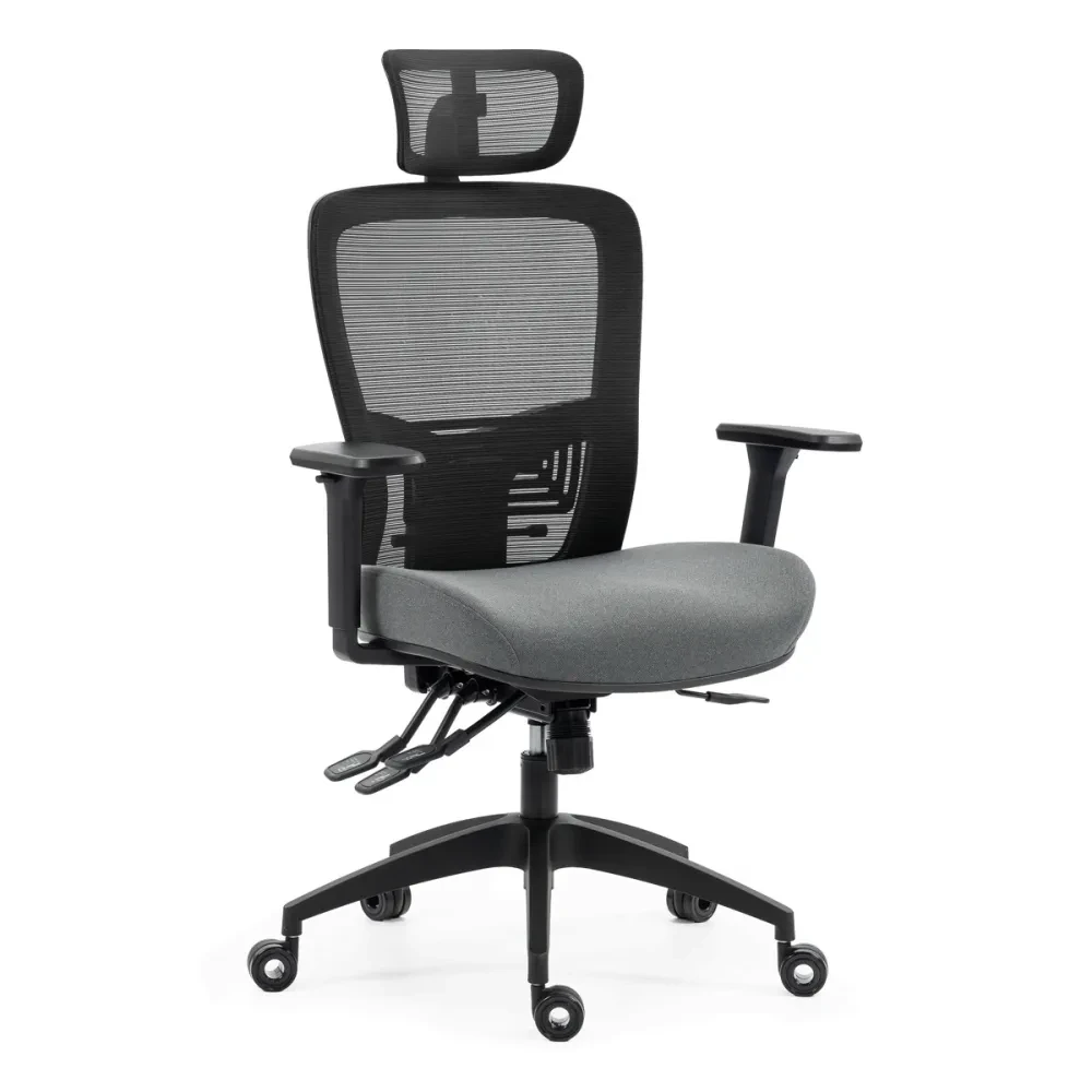 KA-H2491 GREY - Kancelářská židle, asynchronní mechanismus, šedá, síťovina, KA-H2491 GREY