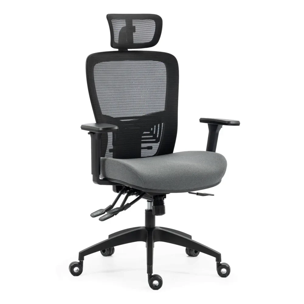 KA-H2491 GREY - Kancelářská židle, asynchronní mechanismus, šedá, síťovina, KA-H2491 GREY